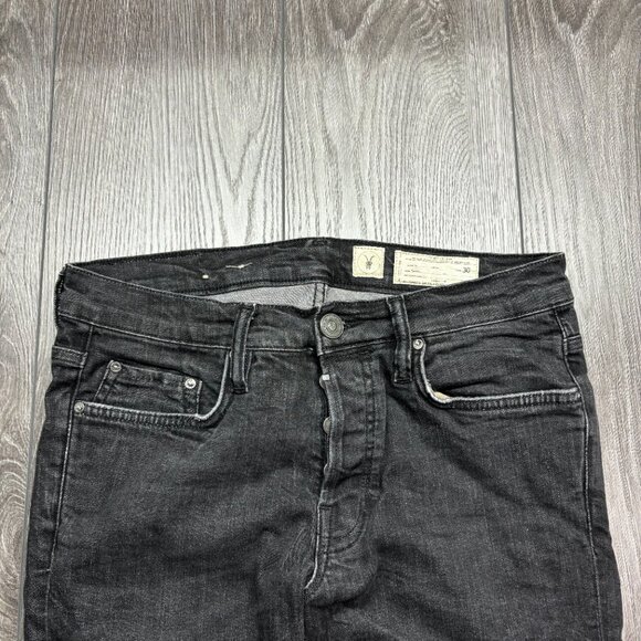 AllSaints Jeans 30 x 31 Mens Black Spitalfields Skinny Stretch Designer - Picture 4 of 10